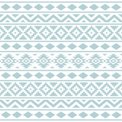 Aztec Ess3 Ptn Blue on White